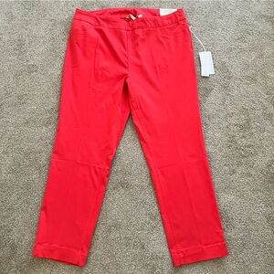Soft Surroundings 1X Straight Leg Cropped Ankle Trouser Pull On Pants NWT